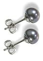 VALERO PEARLS Ohrstecker mit dunkelblauen Süßwasser-Zuchtperlen 60178850