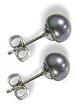 VALERO PEARLS Ohrstecker mit dunkelblauen Süßwasser-Zuchtperlen 60178850