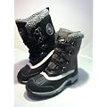 WOMENS WHITESNOW 100% WATERPROOF FURRY WINTER SNOW BOOTS BLACK