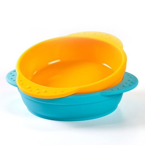 Kinderville Little Bites Bowls Set of 2 Blue Orange
