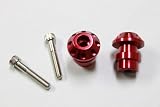 Swingarm Stand Spools - 8mm - Red - Honda CBR F1 F2 F3 F4 F4i 600 900 929 954 1000 RR, RVT 1000 RC51 SP1 SP2, Suzuki GSXR 600 750 1000 1300 Hayabusa, TL1000S TLS, TL1000R TLR, Bandit, SV 650