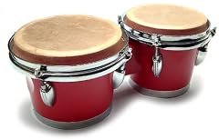 Bongos: Red Bongo Drums with 6
