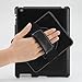 Hi-mobiler Portable Rotating Stand Pu Black Leather Cover Case with Genuine Leather Hand Strap for Ipad 2 Ipad 3(the New Ipad) Ipad 4(ipad with Retina Display) and Free Hi-mobiler Cord Tie