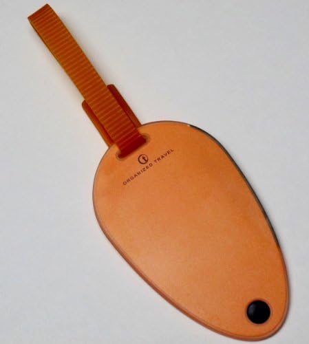 Plastic Security Luggage Tag, LT602, 2-pack (Orange)