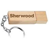 Buy Engraved Wooden USB Flash Drive 8 GB with chain - Engraved name Sherwood  by SHOPZEUS