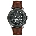 DKNY Men's Chronograph Stainless Steel and Brown Leather Watch #NY1423
