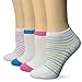Hanes Ultimate Girls' 4-Pack Low-Cut Socks, Assorted, Large