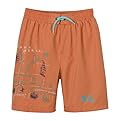 Toddler Boys' Cabana Life Map Swim Trunks - Orange