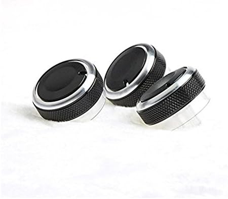 Myhung Car Air Conditioning Heat Control Switch Ac Knob for 2005-2014 Ford Focus MK2 MK3 Mondeo (3PCS/SET) (Black)