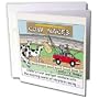 Rich Diesslins Funny Animals Cartoons - ESPN Covers Cow Races - Greeting Cards-12 Greeting Cards with envelopes