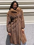BEAUTIFUL PASTEL MINK FUR COAT sz8 #5674