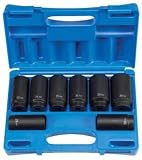 Grey Pneumatic 1708SN 1/2" Drive 12-Point Axle/Spindle Nut Socket Set - 8 Piece