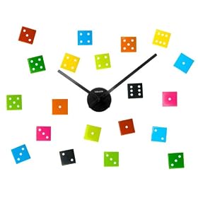 Karlsson Wall Clock DIY Dice Multicolor