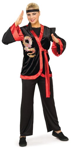Rubies Halloween Dragon Ninja Womens Costume Standard Size 12 Black