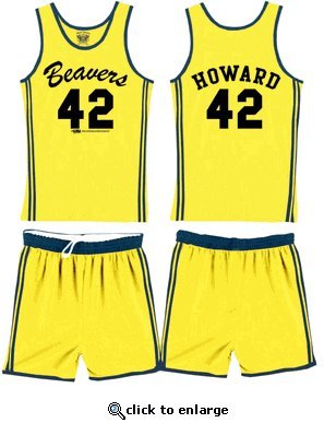 Teen Wolf Beavers 42 Scott Howard Werewolf Basketball Jersey Complete Costume