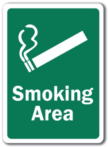 Smoking Area Sign - 10 x 14 OSHA Safety Sign