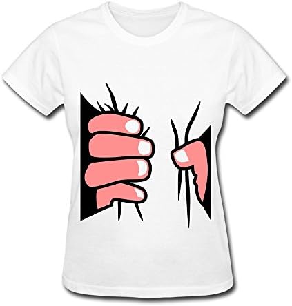 Women's New Design T Shirt Fashion Slim Big Squeeze XL White