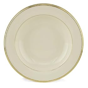 Lenox Eternal Gold Banded Ivory China Pasta Bowl Rim Soup by Lenox