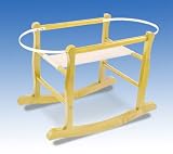 Jolly Jumper Deluxe Moses Basket Rocking Stand Natural