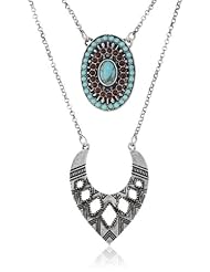 Lucky Brand Multi-Set Stone Double Necklace, 21.50"