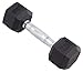 Body Sport Rubber Encased Hex Dumbbell, 7.5-Pound