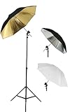 Photography Photo Studio Flash Mount Umbrellas Kit Three Umbrellas By Fancier Fan UB1