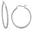 FOJO's Diamonds in Silver Hoop Earrings (1/2 ct. tw.)