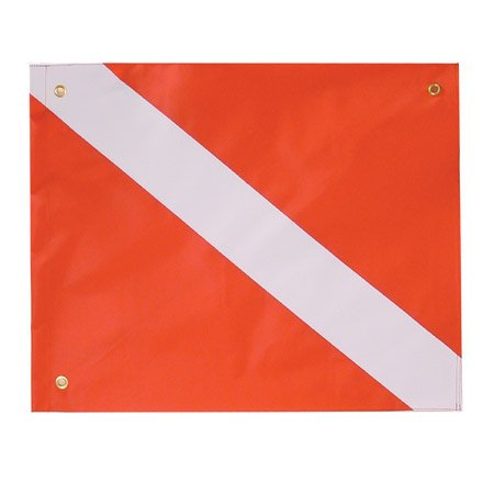 Seasense Nylon Diver Down 3 Tier Flag, 20-Inch X 24-Inch