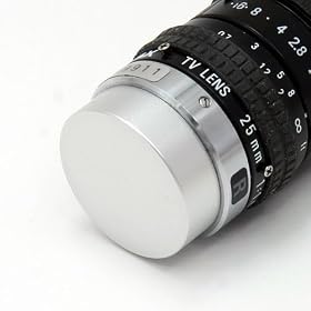DSLRKIT Silver Metal C mount Rear Lens Cover Cap CC TV (pack of 2)