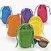Dozen Bright Color Canvas Drawstring Bags