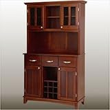 Home Styles Furniture Cottage Oak Buffet with 2-Door Hutch