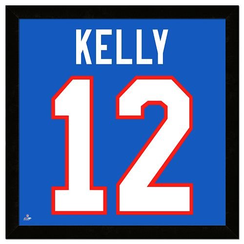 Jim Kelly Framed Jersey Photo Wall Art