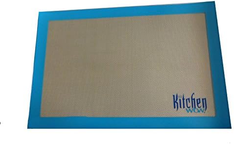 Kitchen Wow Non-Stick Silicone Baking Mat Set, 1 Pack, Blue, Half Sheet Size
