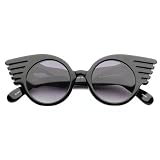 Linda Farrow Projects - Jeremy Scott Black Winged Corner Detail Sunglass (Black)