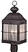 VAXCEL Traditional Outdoor Post Light in Oil Rubbed Bronze Finish