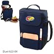 Kansas Jayhawks Duet Insulated Wine and Cheese Tote - Navy w/Embroidery