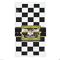 RACING Alice Wonderland 50s Party Decoration BLACK WHITE CHECKERED Table Cover