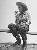 Expert Rider Jimmy Rogers Sporting Western Outfit at Palm Springs Dude Ranch Photographic Poster Print by Peter Stackpole, 12x16