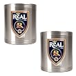 Real Salt Lake Soccer 2pc Stainless Steel Can Holder Set - Primary Team Logo MAJOR-LEAGUE-SOCCER Soccer