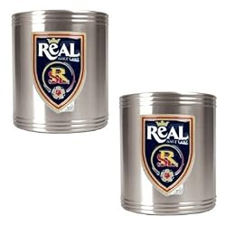 Real Salt Lake Soccer 2pc Stainless Steel Can Holder Set - Primary Team Logo MAJOR-LEAGUE-SOCCER Soccer