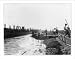 Historic Print (L): Near Geismar - building new levee in front of portion weakened by...