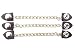 Vest Extenders Leather & Single Chain 3 Pcs