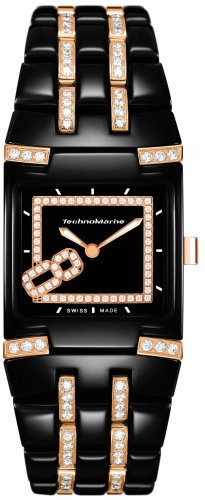 TechnoMarine Women's 308003 BlackSnow Mini Diamond Watch