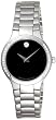 Movado Women's 0606385 Serio Stainless-Steel and Diamond Black Round Dial Watch from Movado