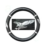41aPGidtqEL. SL160  Comfort Grip Steering Wheel Cover   American Eagle Spread Wings Silver