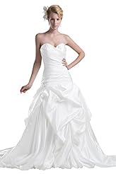 Satin Empire   Waistline Wedding Dress  with a Brush/Sweep Train 