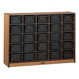 Jonti-Craft Sproutz Mobile Cubby Storage Unit - 25 Cubbies w/ Colorful Trays