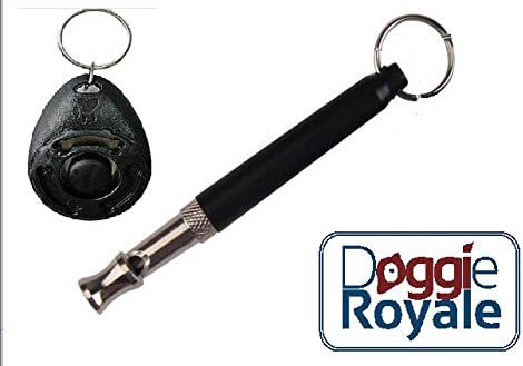 Doggie Royale (Yellow) ★ Ultimate Dog Training Kit ★ Dog Clicker and Ultrasonic Dog Whistle Combo ★ How to Train Your Pet To Stop Barking