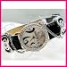Hello Kitty Diamante Style Ladies Fashion Wrist Watch in Black Color with Free Love Heart Necklace