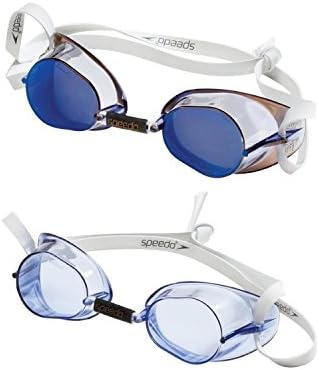 Speedo Original Swedish Swim-Swimming Goggles 2-Pack Set Anti-Fog Coating New, Two-pack featuring one regular lens and one mirrored lens